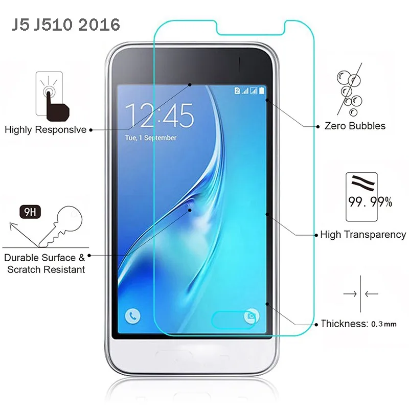 9 H закаленное Стекло для Samsung Galaxy A3 A5 A7 2016 высокое Экран протектор J1 J5 J7 защитный