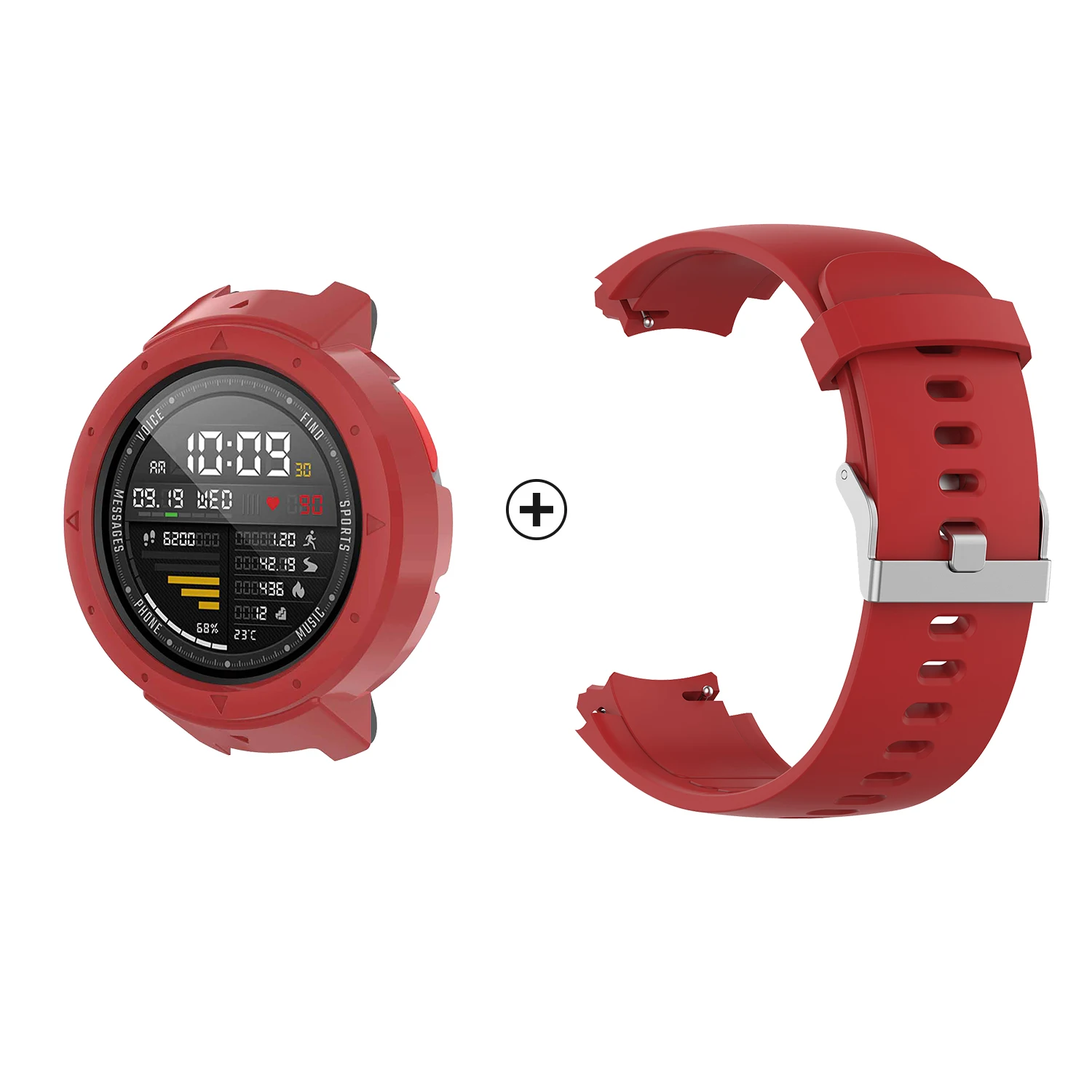 Для Amazfit Verge 2 ремешок для часов для Amazfit Verge ремешок для Amazfit Verge lite PC Csae Крышка+ Мягкий силиконовый браслет аксессуары