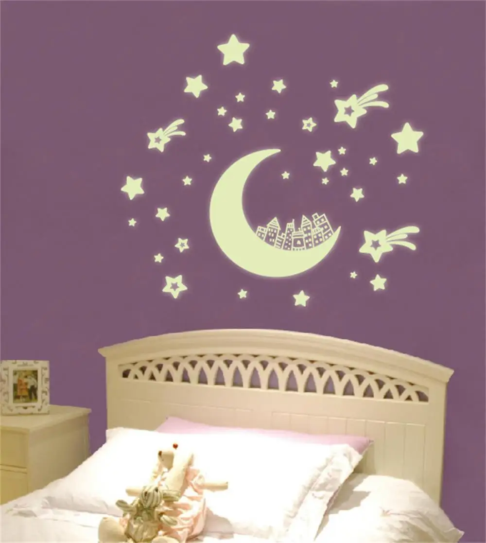 1 Набор 2019 люминесцентные светящиеся потолочные Настенные Стикеры для коридора Декор дома наклейка со