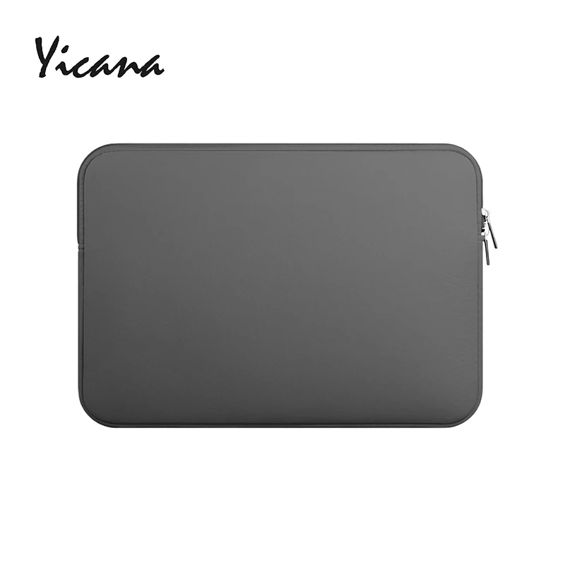 Grey velvet Upgrade Обновленный чехол для ноутбука 11, 13, 14, 15,6 дюймов, чехол для Macbook Air Pro, ультра-книга, ноутбук, компьютер, мягкая плюшевая подкладка, сумка на молнии - Цвет: Grey velvet Upgrade