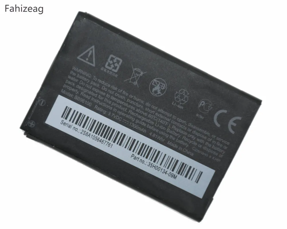 Сменный аккумулятор Fahizeag BB96100 для телефона HTC Wildfire A3333 A3366 A3360 A3380 G2 G8 G6 A6363