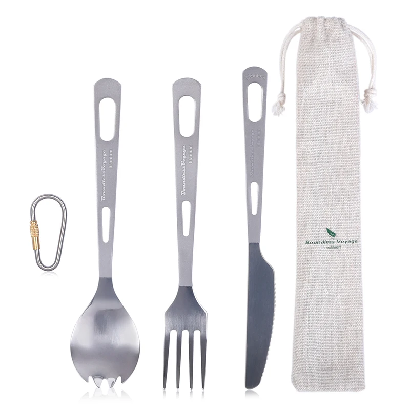 Безграничные вояжи титановые походные столовые приборы, ложка, вилка Spork нож палочки для еды портативная посуда столовые приборы набор беспорядок