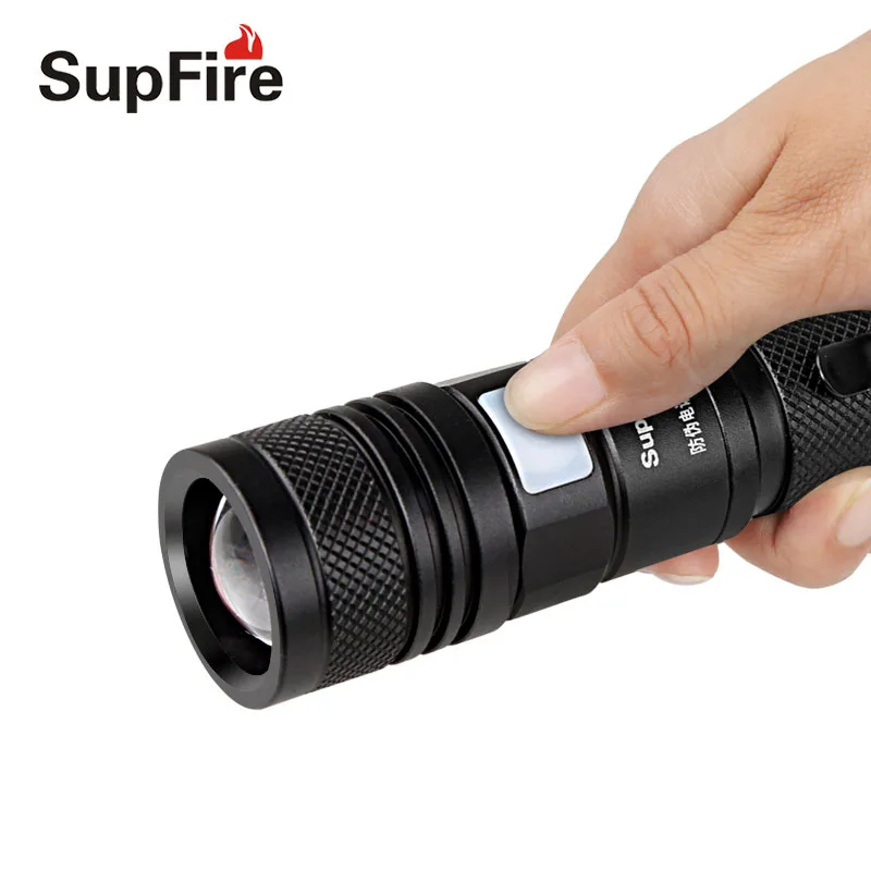 Фонарик Supfire Zoomable Flashlight LED A2 Linterna Led Torch Light для Sofirn Convoy Fenix Bicycle Zoom Latarka USB Lampe Torche on.