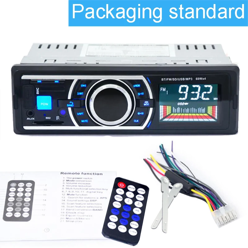 Авторадио In-Dash с поддержкой fm-передатчика USB/SD 1 Din Автомобильный MP3-плеер пультом
