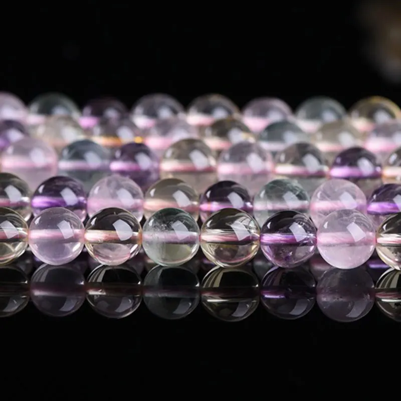 6-12mm Natural Mixed-color Mixed Quartzs Beads For Jewelry Making Bracelets Women 15'' Needlework DIY Trinket | Украшения и