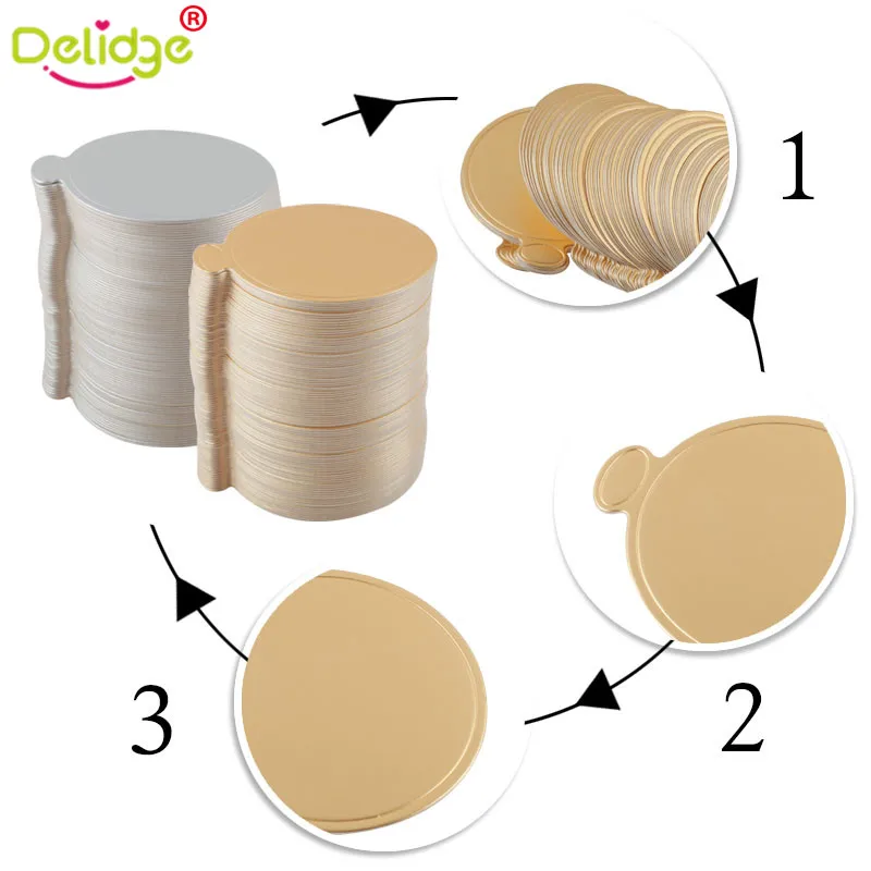 Delidge 100 шт./компл. круглые доски для тортов доска мусса бумажная тарелка кексов