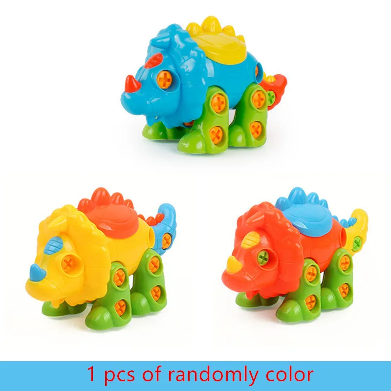 Triceratops Пластиковые 3D DIY Съемные комбинированные сборки мотоциклов конструкционный набор игрушки для детей модели наборы обучающие игрушки - Цвет: Triceratops