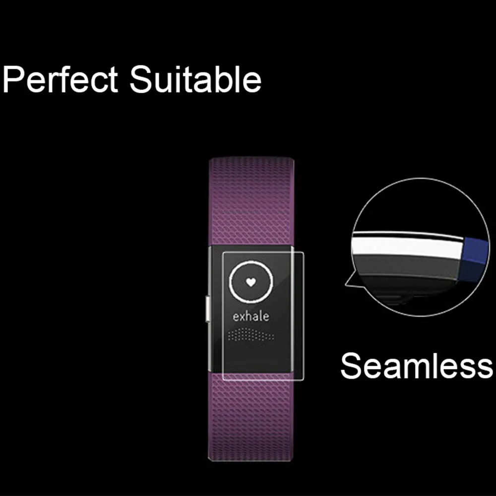 Полное покрытие не закаленное стекло для браслета fitbit charge 2 3 шт./5 шт. смарт часов