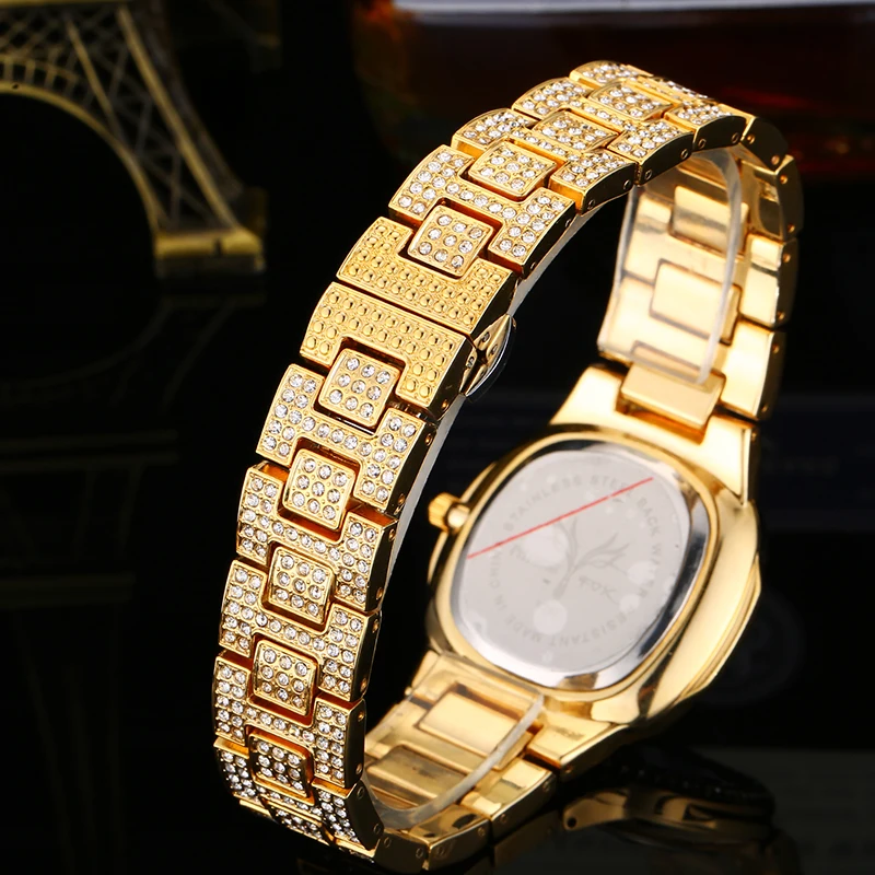 Miss Fox Brand Top Luxury Quartz Women Watches High Quality Ladies Watch Rhinestone Crystal Dress Gold clock relogio feminino enlarge