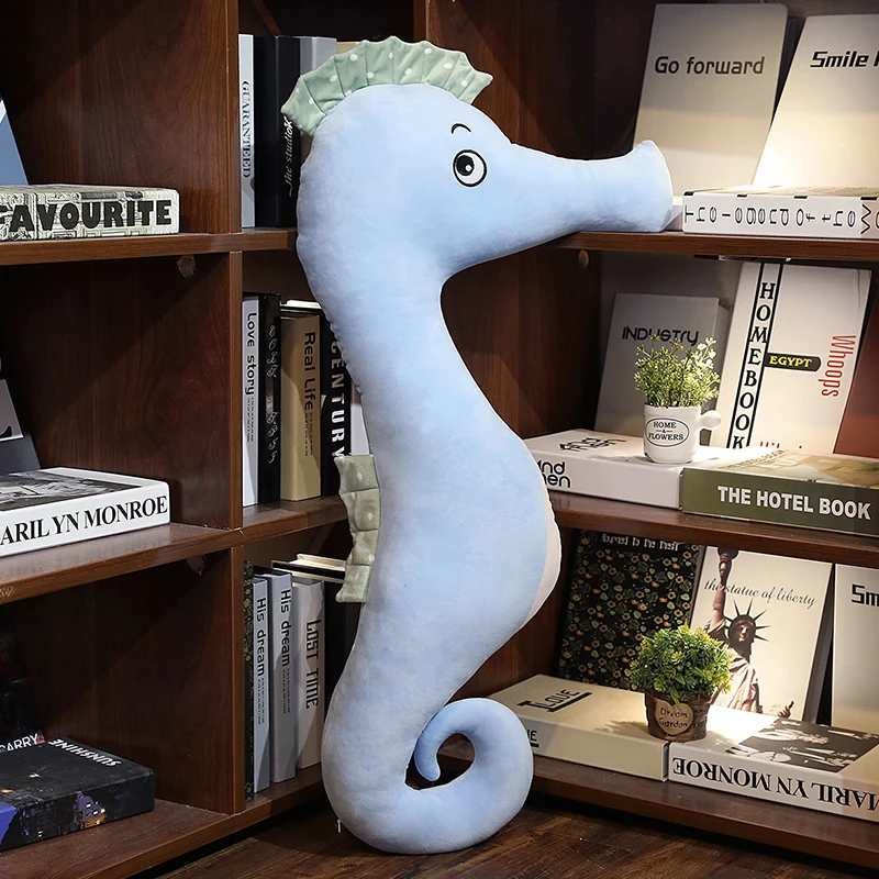 cute cartoon seahorse plush toy giant accompany sleeping pillow colorful sofa bed cushion doll big doll for children girl gift