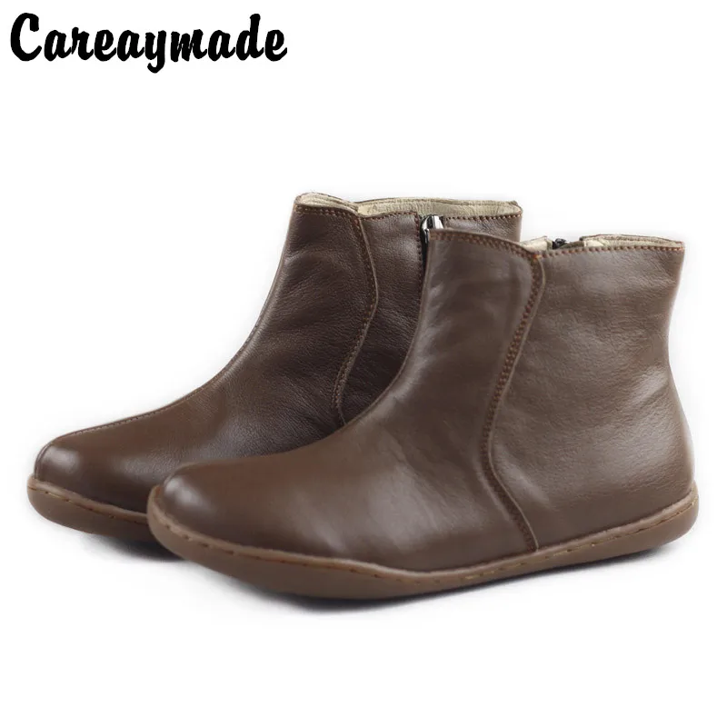 

Careaymade-New pure handmade head layer of leather casual shoes, cowhide RETRO art Mori leisure female boots K01