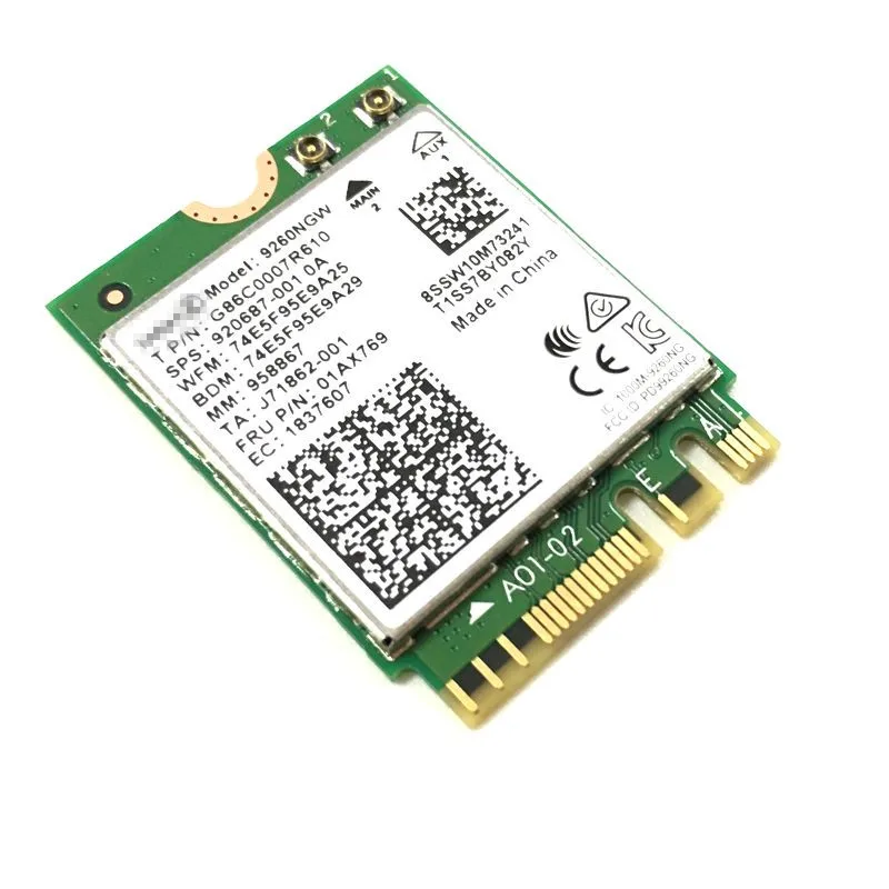 Двухдиапазонная Беспроводная AC 9260 для Intel 9260NGW NGFF 802.11ac MU MIMO 1730 Мбит/с 1 73 Гбит/с WiFi +