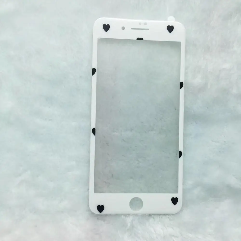 3D волокно Милая Любовь Сердце Пара телефон пленка Защитная Для iPhone 8 7 плюс 6 6s плюс закаленное защитная стеклянная пленка для экрана