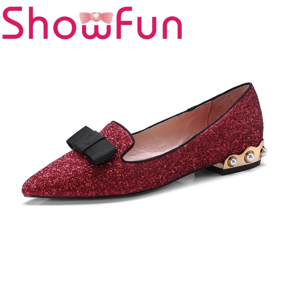 Showfun натуральная кожа женская обувь повседневные туфли в стиле ретро с острым