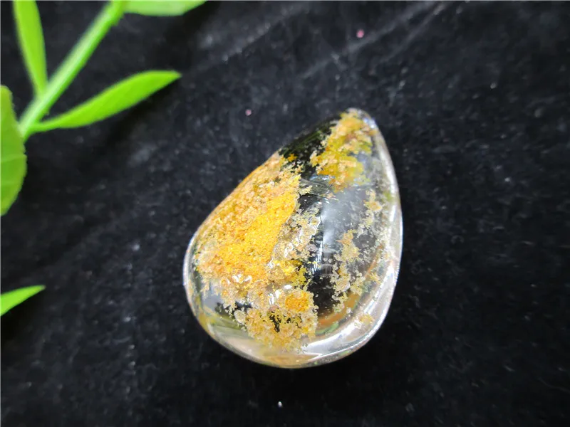 Редкий настоящий прозрачный натуральный желтый красный призрак минеральный