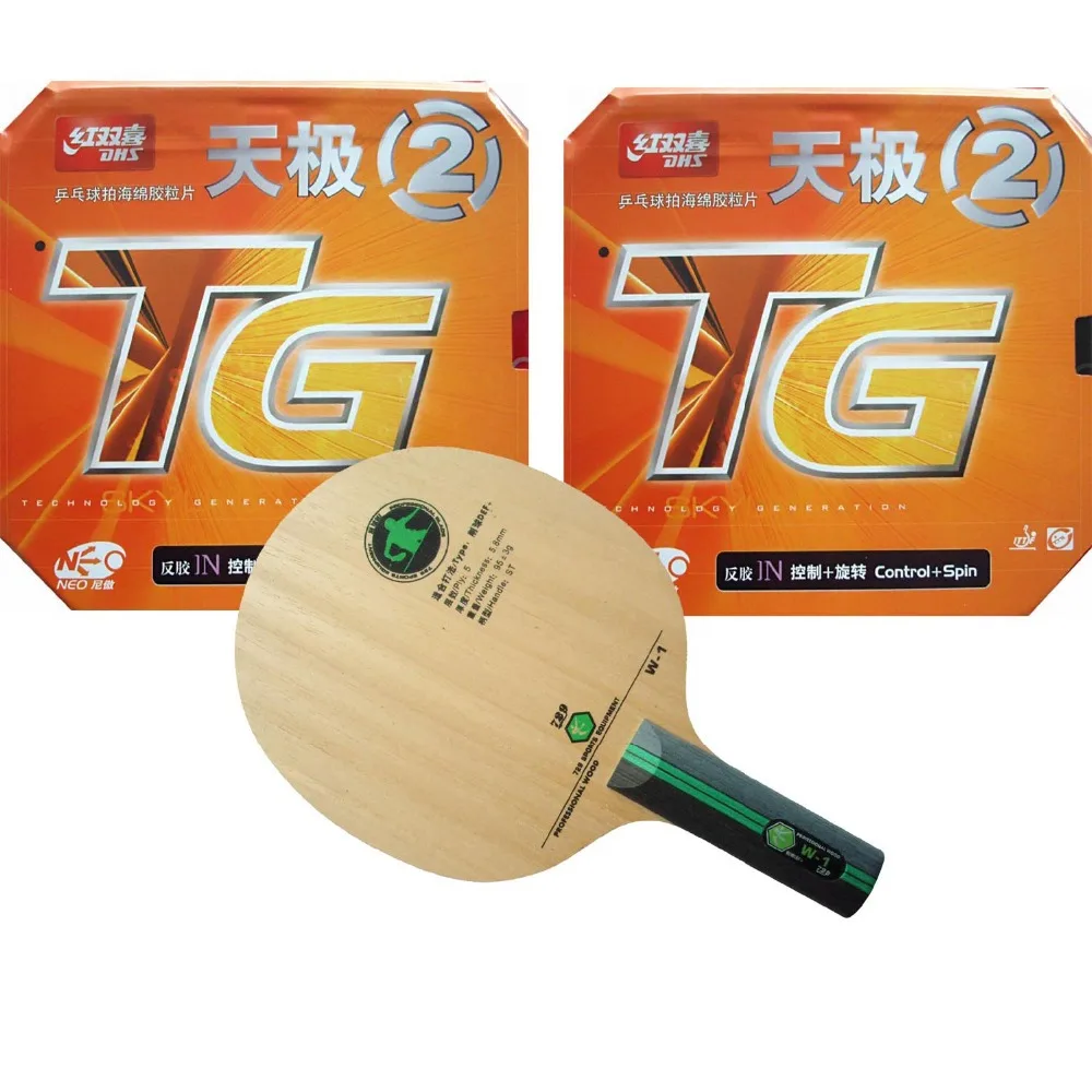 Pro Table Tennis PingPong Combo Racket 729 W-1 Straight Handle-ST with 2 Pieces DHS NEO Skyline TG2 2015 Hot Sale | Спорт и