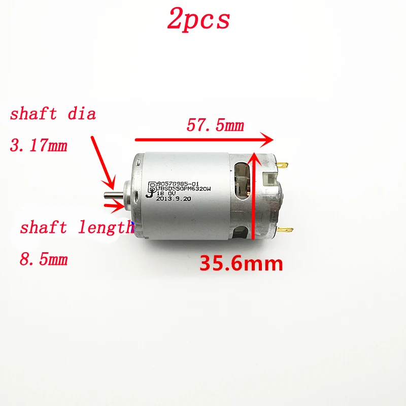 2pcs 550 Large Power Motor 12V-18V Brushed DC Motors for DIY Model Hand Drill Parts 18V 20000RPM High Speed Engine | Игрушки и хобби