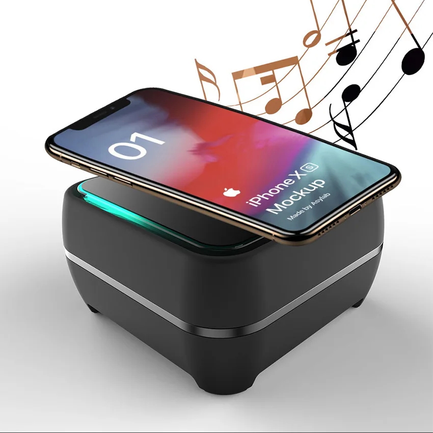 Беспроводное зарядное устройство с Bluetooth динамиком Chargeur Индукционная зарядка