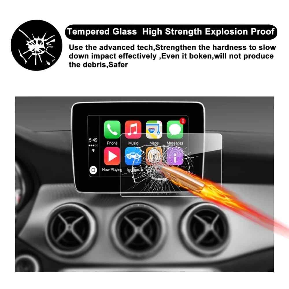 

RUIYA Screen Protector For GLA-CLASS(X156) CLA-CLASS (W117) 7 Inch Car Navigation Touch Center Display Auto Interior Accessories