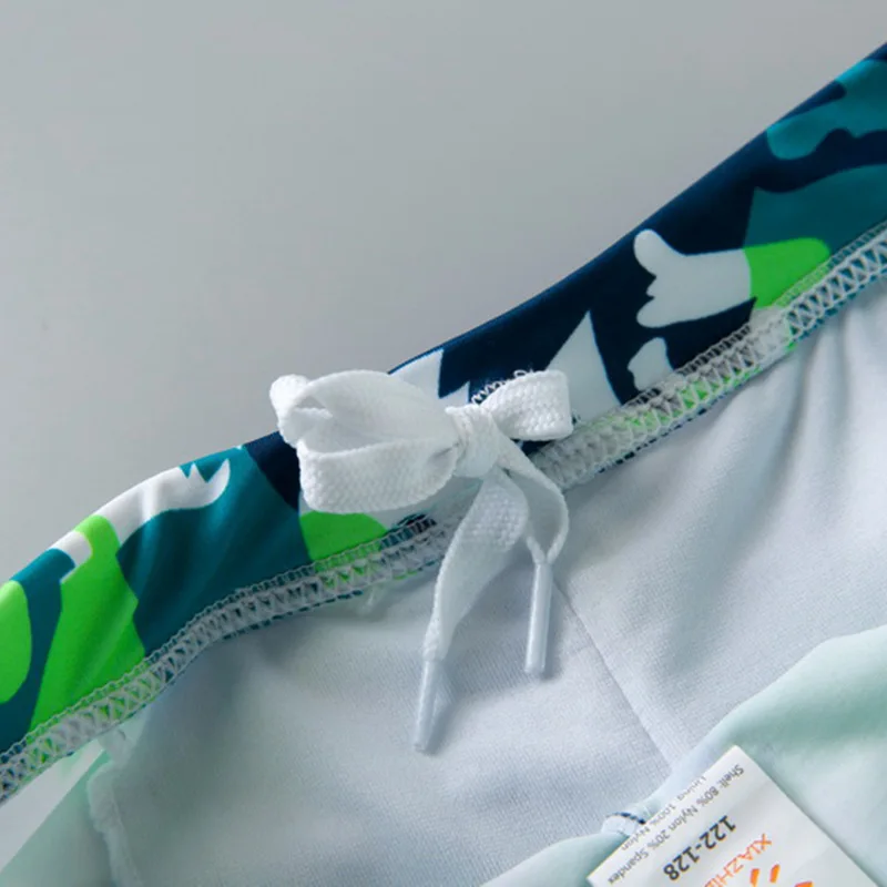 Купальник для мальчиков зеленый динозавр 3 предмета купальник с длинным рукавом