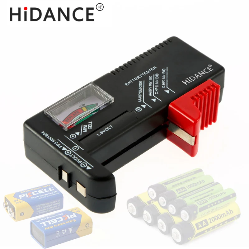 HiDANCE тестер емкости батареи aa aaa 1,5 в 9 в блок питания контрольный метр dc электронный нагрузочный резистор индикатор разрядки