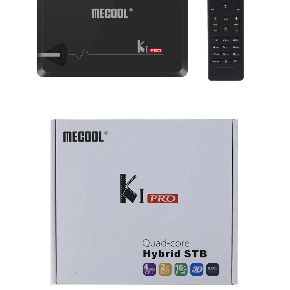 Mecool KI PRO 2 ГБ/16 ГБ DVB-T2 DVB-S2 DVB-C Android 7,1 ТВ приставка Amlogic S905D wifi HD спутниковый ресивер Поддержка Google Widevine