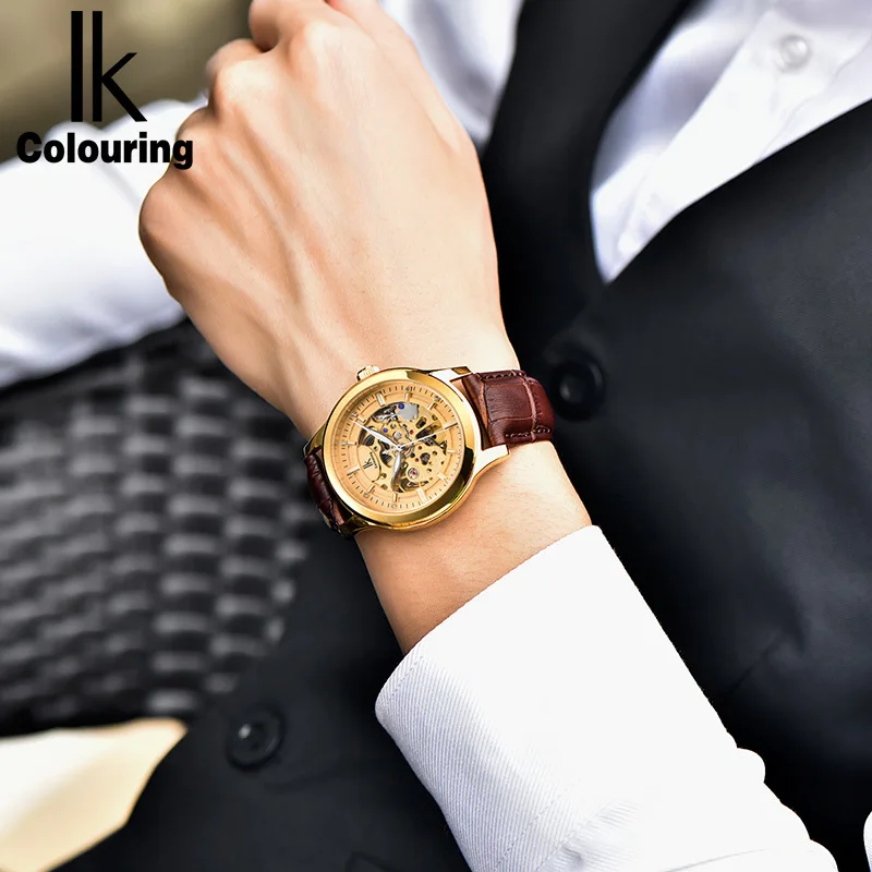 IK цветные мужские часы лучший бренд Роскошные автоматические механические с