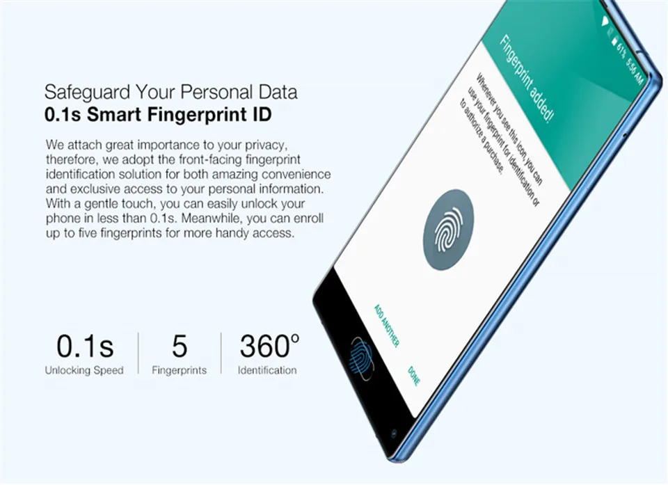 Смартфон Ulefone Mix, четыре ядра, 4 Гб+ 64 ГБ, MTK6750T, 5,5 дюйма, HD, 13 МП, двойная реальная камера, Android 7,0, отпечаток пальца, мобильный телефон