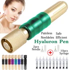 Новейший пистолет для мезотерапии без иглы, атомайзер с гиалуроновой ручкой, дермальный наполнитель для губ, инжектор для защиты от морщин, гиалуроновая кислота