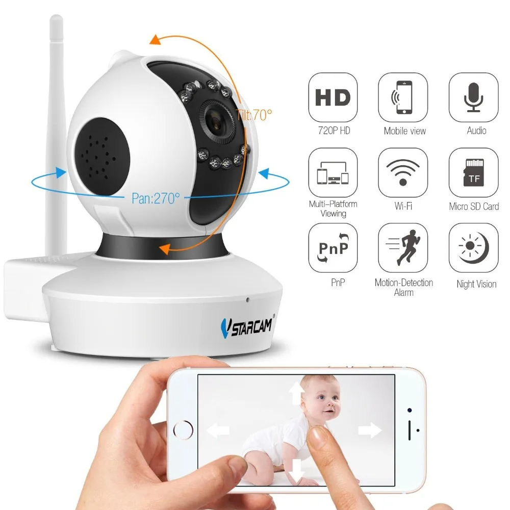 Vstarcam C7823WIP 720P Wifi ip камера с 1 0 мегапиксельной P2P Беспроводной Мини Крытая