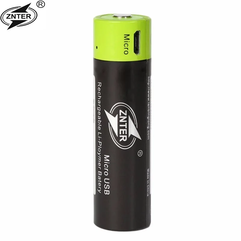 Аккумуляторная батарея ZNTER 18650 3 7 В 2 А 1500 мА · ч зарядка через USB литиевые