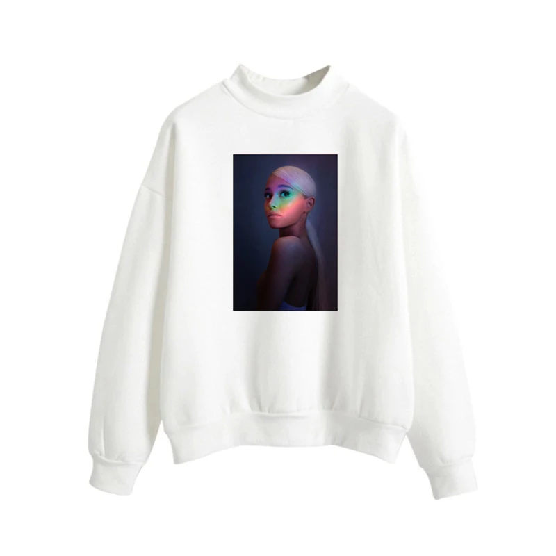 Ariana Grande Sweatshirt No Tears Left To Cry Hoodie Women Funny Print Harajuku God Is A Woman Sweatshirts Pullover Warm Tops - Цвет: white