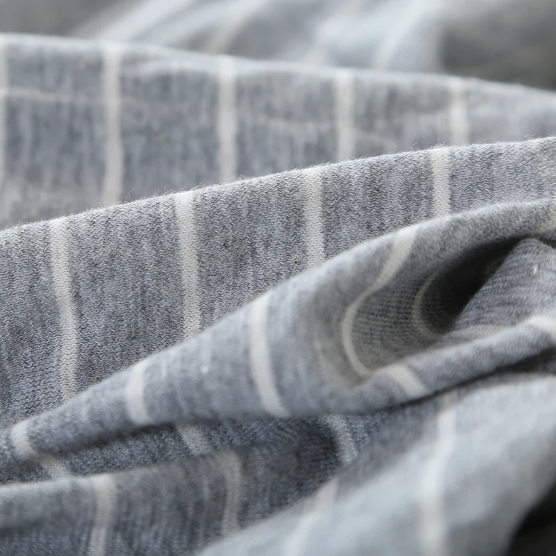 2018 белые линии серый набор пододеяльников для пуховых одеял вязаный хлопковый