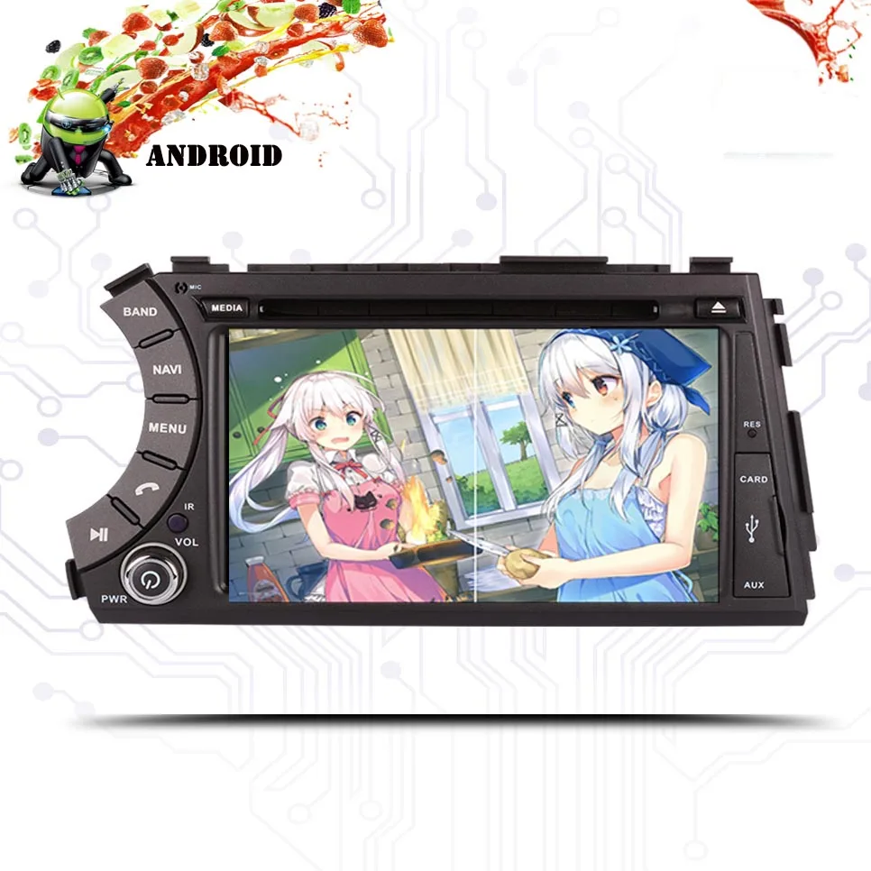 7 дюймовый Android 9 0 автомобильный dvd плеер для Ssang yong Ssangyong Actyon Kyron 2005 2013 с 1014*600wifi bluetooth