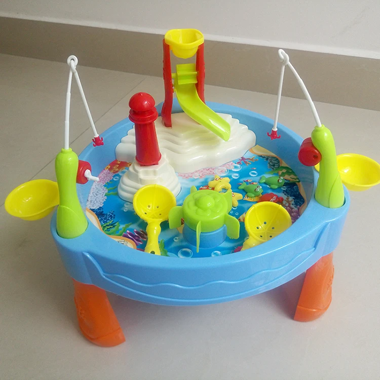 Новые магнитные Электрические водные игрушки, игрушки для рыбалки, Настольный светильник, музыкальные пляжные игрушки для детей на день рождения, рождественский подарок, игрушки для детей