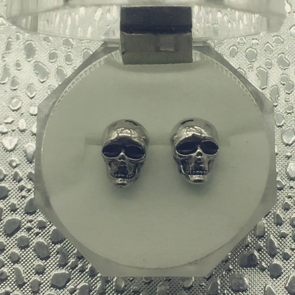 Крутые серьги с черепом для мужчин мальчиков и девочек крутые серебряные