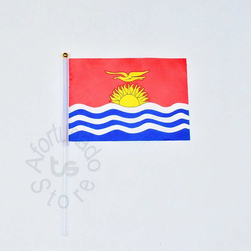 Kiribati 14*21 см 10 шт. флаг-баннер ручной машущий флаг для встреч парадов искусственная