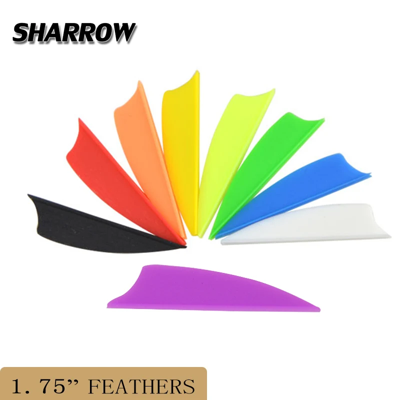 

50pcs 1.75inch Arrow Feathers Outdoor Sports Shooting Accessories Arrow Shaft DIY Shield Rubber Feather