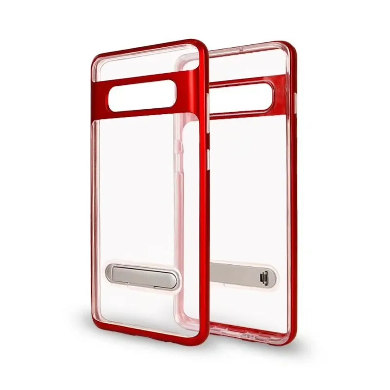 Импорт высокие прозрачные мягкие ТПУ жесткий защитный чехол Frame Magnic Kickstand чехол для телефона для samsung S10 Lite S10 плюс S10