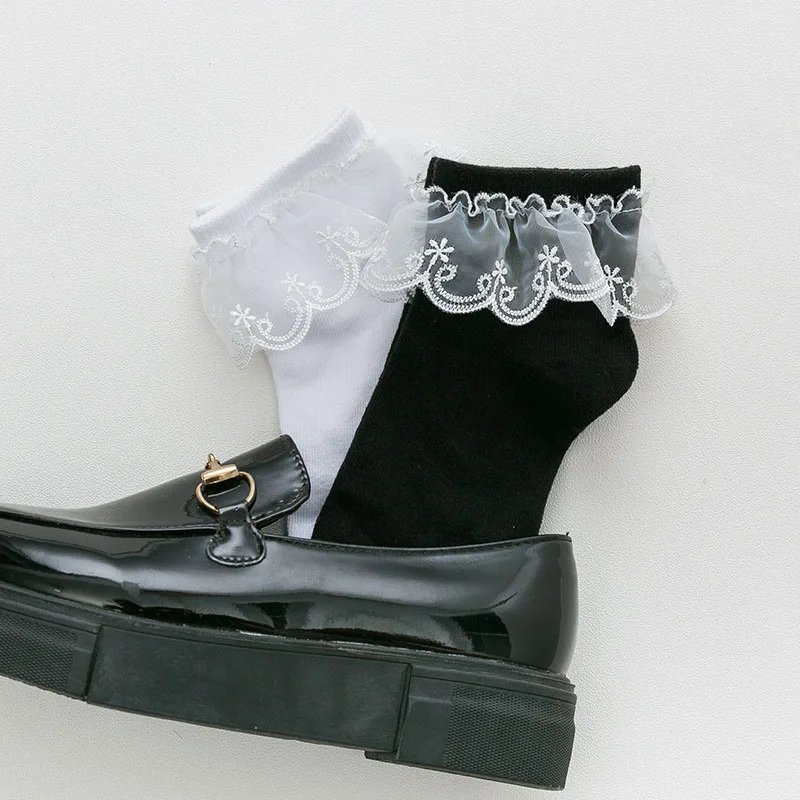 [COSPLACOOL] милые кружевные шелковые носки принцессы в японском стиле Харадзюку
