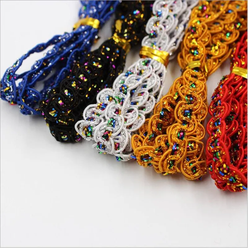 width 0.8CM red black white blue yellow hand Sequin lace Colored curved DIY accessories crown headdress ZD121 | Дом и сад