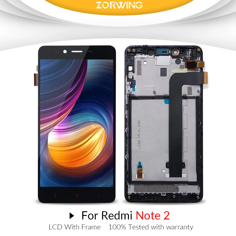 ЖК дисплей для xiaomi redmi note 2 сменный сенсорный экран с цифровым преобразователем 100%