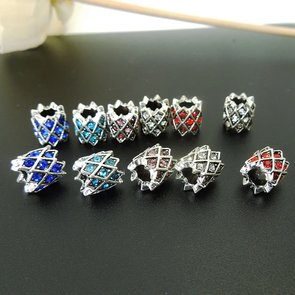 Бусины в виде дредов 9*9 мм отверстие: прибл. 4 10 шт.|spacer beads|beads crystalbeads spacers beads |