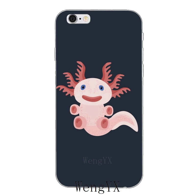 Милый мультяшный очаровательный Axolotl тонкий силиконовый мягкий чехол для