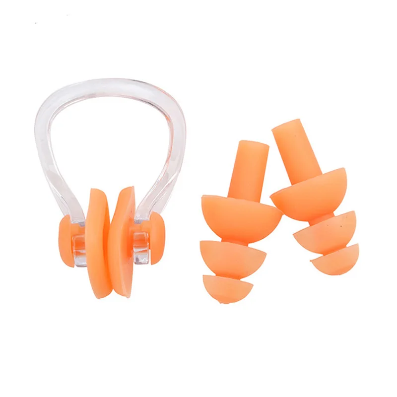 Водонепроницаемая из мягкого силикона затычки для ушей зажим носа унисекс