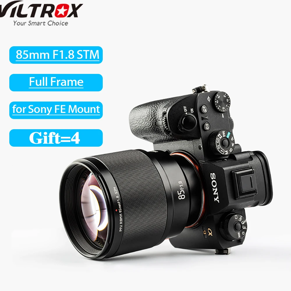 Объектив для камеры VILTROX PFU RBMH 85 мм F1.8 STM автофокус Prime Portrait Sony E Mount A9 A7R3 A7M3 A73 A6400 A6000
