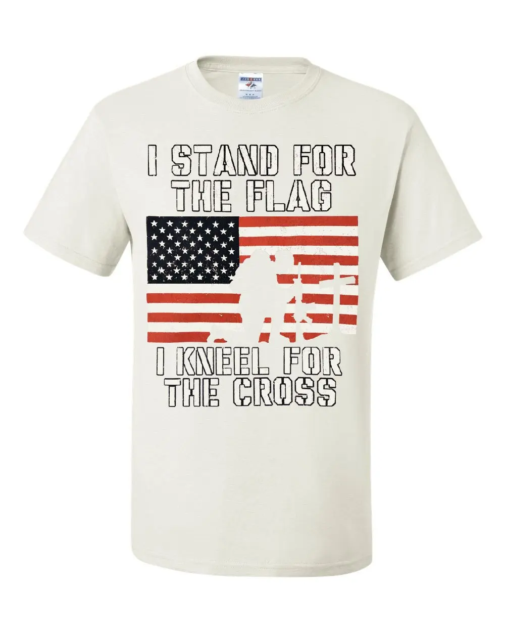 I Stand for the Flag Kneel Cross футболка патриотическая Военная крутая Повседневная с