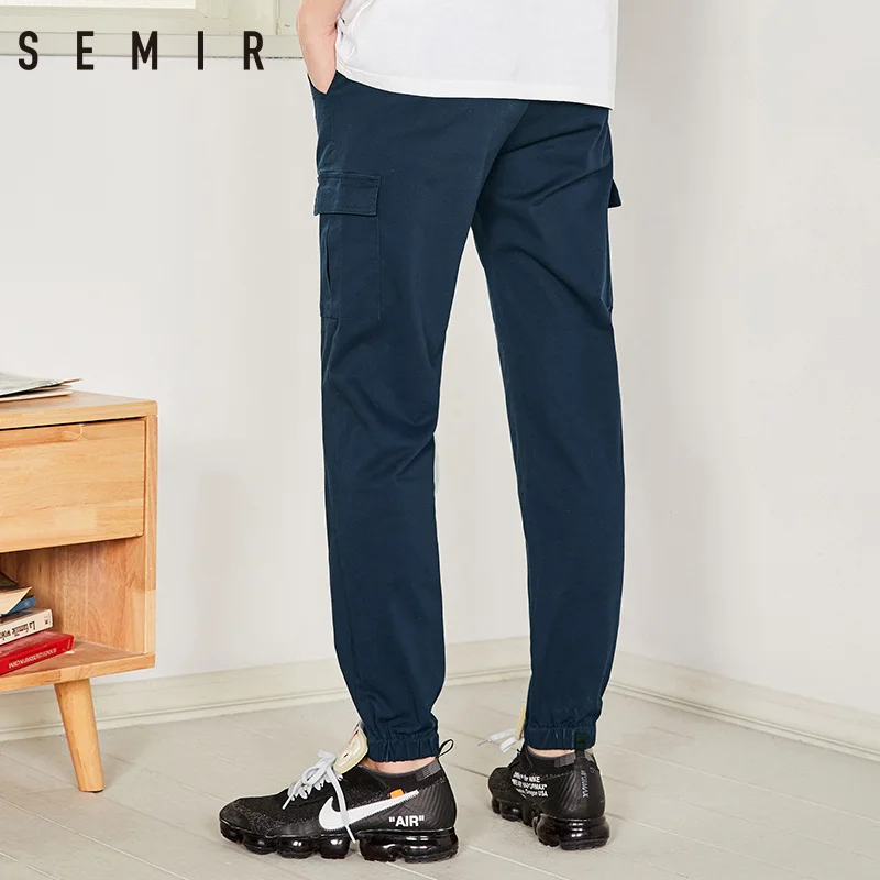 SEMIR Мужские штаны для отдыха мужские однотонные хлопковые брюки 2018 летние новые