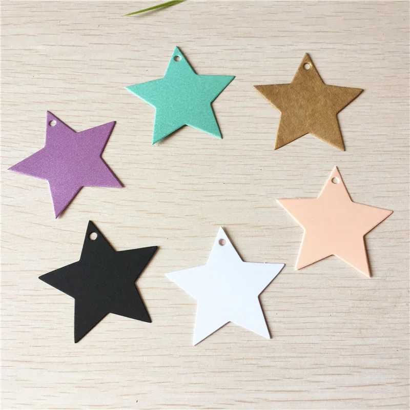 

50 pcs Various colors Pentagon hanging card luggage/clothing price/wedding decoration card DIY hand-made label