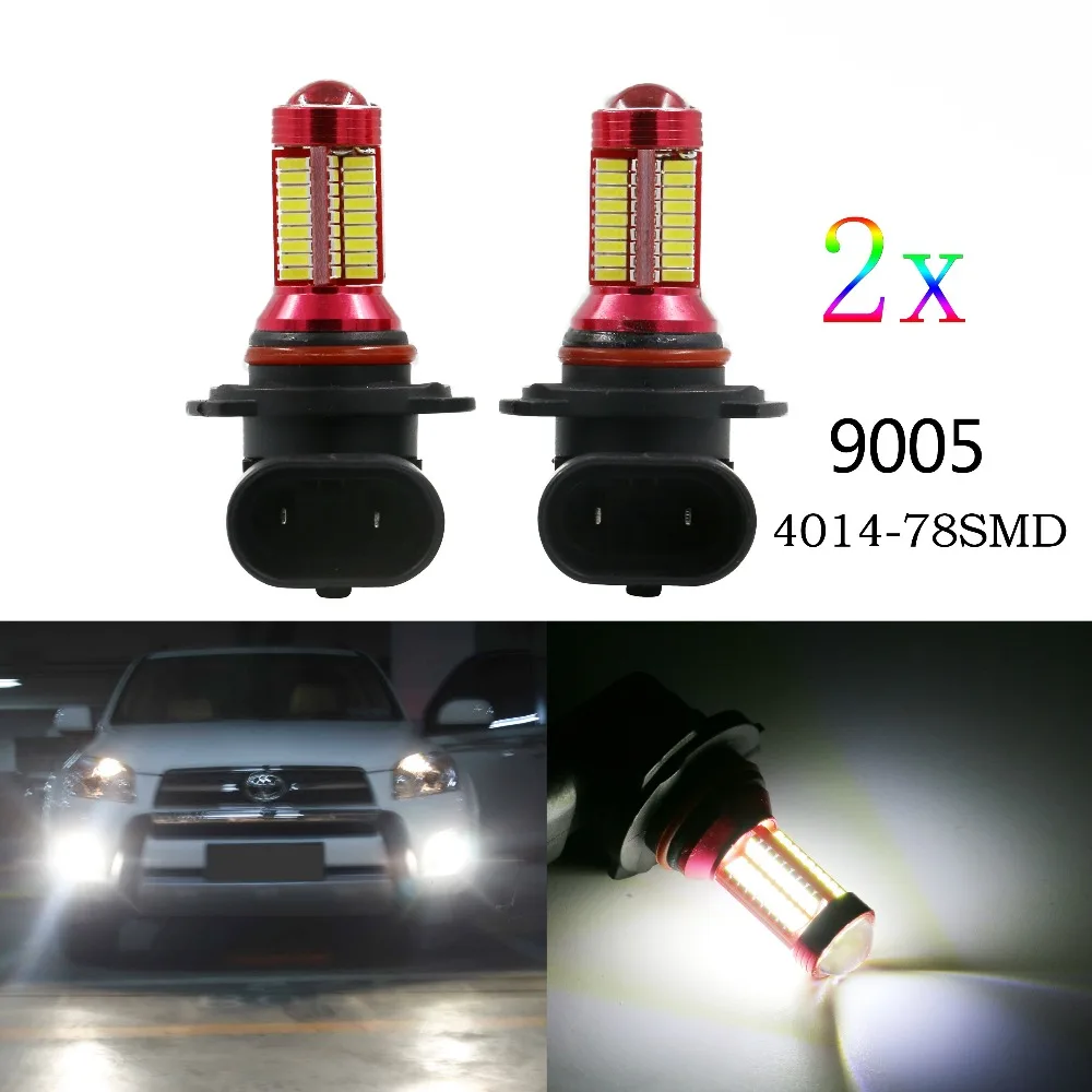2 шт. sxавтомобильные светодиодные лампы H8 H11 9005 HB3 9006 HB4 LED 4014 чип 78SMD 12 В 24